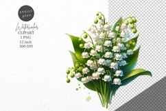 Flowers clipart, Bouquet clipart, Lily of the Valley Product Image 1