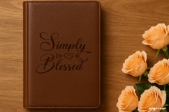 Simply Blessed SVG Engraved | Faith SVG Product Image 1