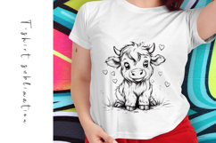 Highland Cow SVG Design for T-Shirts and Mugs Product Image 1