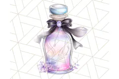 Gothic Fairy & Potion Clipart, Dark Fantasy PNG Printable Product Image 2