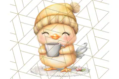 Warm & Fuzzy Mornings PNG Clipart, Cozy Animal Art Download Product Image 2