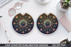 Car coaster sublimation, Halloween Coaster PNG Design Product Image 1