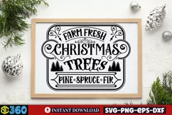 Farm fresh christmas trees pine spruce fir. SVG Product Image 3