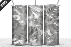 3D Flowers Tumbler Wrap | Sublimation Design | Tumble PNG Product Image 1
