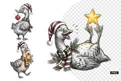 Christmas Goose Clipart Product Image 1