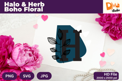 Halo &amp; Herb Boho Floral Monogram Product Image 1