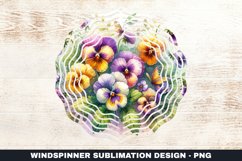 Flowers Wind Spinner Sublimation Design Product Image 1