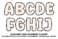 Teddy Bear Girl Alphabet PNG - Letters &amp; Number 300 DPI Product Image 2