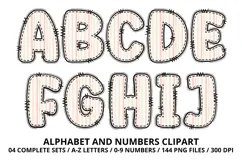 Teddy Bear Girl Alphabet PNG - Letters & Number 300 DPI Product Image 2