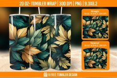 Leaf Tumbler Wrap Designs, Sublimation Wrap Product Image 1