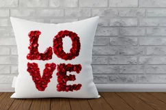 Valentine sayings, rose petals PNG, valentine font Love word Product Image 2