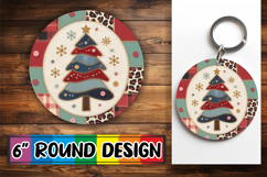 Sweet Circle Keychain Design PNG, Christmas Product Image 1