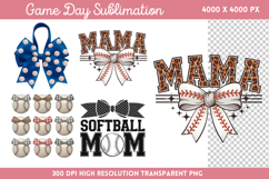 Game Day Baseball Sublimation Bundle PNG Product Image 3