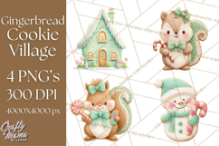 Gingerbread Village Gouache PNG Clipart Product Image 1