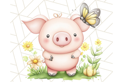 Cute Animal Friends Clipart PNG, Whimsical Spring Animal Duo Product Image 2