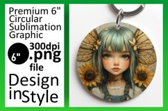 Elegant Round Design for Sublimation , Fairy Product Image 1