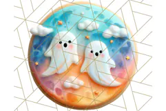 Halloween Cookie Clipart PNG, Spooky Sugar Treat Art Product Image 2