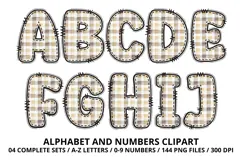 Lovely Baby Shower Alphabet & Numbers Clipart PNG 300 DPI Product Image 2