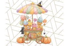 Pastel Halloween Town PNG Clipart, Spooky Shops &amp; Homes Png Product Image 2
