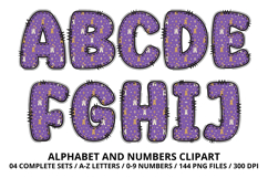 Enchanted Garden Patchwork Alphabet PNG Clipart 300 DPI Product Image 2