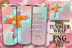 Blissful Sublimation 20oz tumbler wrap, Cross Product Image 1