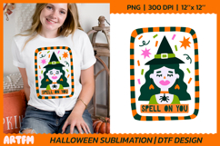 Spell On You Sublimation | Cute Halloween Witch Face Print Product Image 1