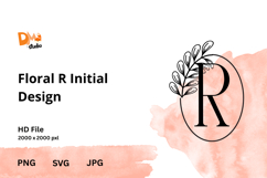 The Floral Initial Design Product Image 1