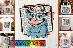 LUMINOUS PNG TSHIRT Gift Ideas, Cute Cow Product Image 1