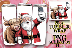 ENCHANTING VIEWS 20oz TUMBLER WRAP, Funny Santa Product Image 1