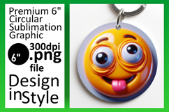 Sophisticated Round Design Coaster Art , 3D Emoji Product Image 1