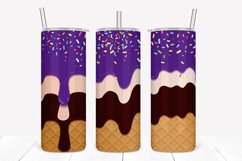 Dark Purple Waffle 20oz Skinny Tumbler Sublimation Product Image 1