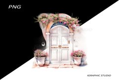 Watercolor Medirerranean Door Clipart Product Image 1