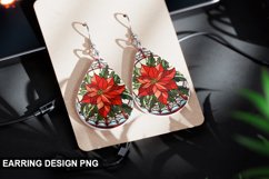 Stained Glass Christmas flowers Earring Design Product Image 1