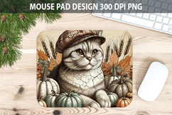 Cat Mouse pad Sublimation - Thanksgiving PNG Design Product Image 1