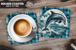 Cute Animals Square Coaster PNG Bundle, Digital Coaster Set Product Image 14