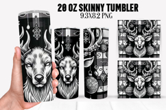 Christmas Deer Tumbler Sublimation ,20 oz Tumbler Wrap Product Image 1