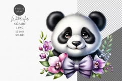Panda clipart, Animals clipart, Watercolor clipart Product Image 1