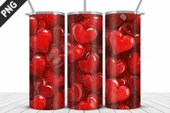 Valentines Love Skinny Tumbler PNG Wrap| Valentines Tumbler Product Image 3