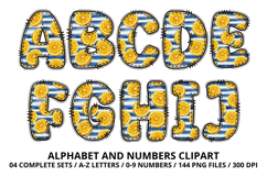 Mediterranean Lemon Alphabet PNG Summer Letters 300 DPI Product Image 2