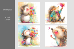 Hedgehog JPG, Whimsical JPG, JPG, Junk journal, Product Image 1