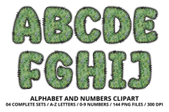 Enchanted Garden Patchwork Alphabet PNG Clipart 300 DPI Product Image 2