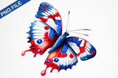 4th of July butterfly Sublimation- Sublimation Design Product Image 1