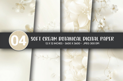 Soft cream botanical digital paper Product Image 1