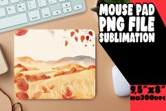 Mouse Pad Autumn Watercolor Sublimation Art Product Image 1