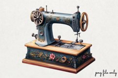 Retro Sewing Sublimation Clipart PNG Product Image 1
