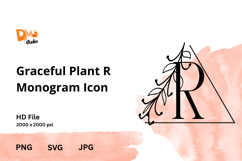 Graceful Plant Monogram Icon Product Image 1