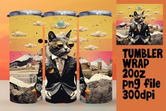 Elegant Cat Poses Sublimation Wrap 20oz Tumblers Product Image 1