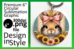 Sophisticated Round Design Keychain Art , Cute Animals Product Image 1