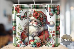 Christmas Santa Tumbler Sublimation - 20 Oz Skinny Tumbler Product Image 1