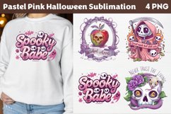 Pastel Pink Halloween Sublimation PNG Product Image 1